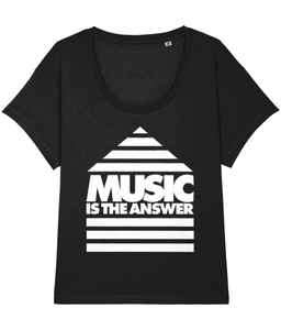 Women's Chiller T-Shirt Music Logo White