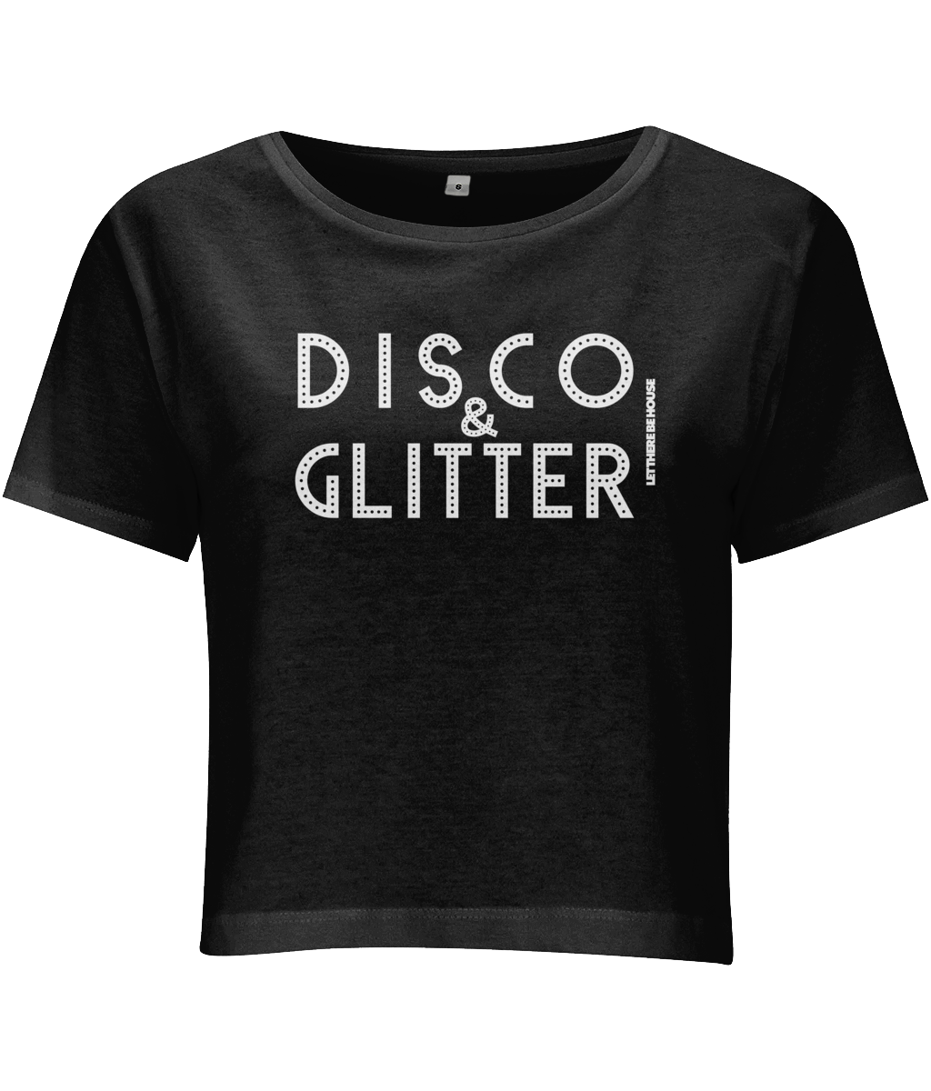 Women's Cropped T-shirt Disco & Glitter