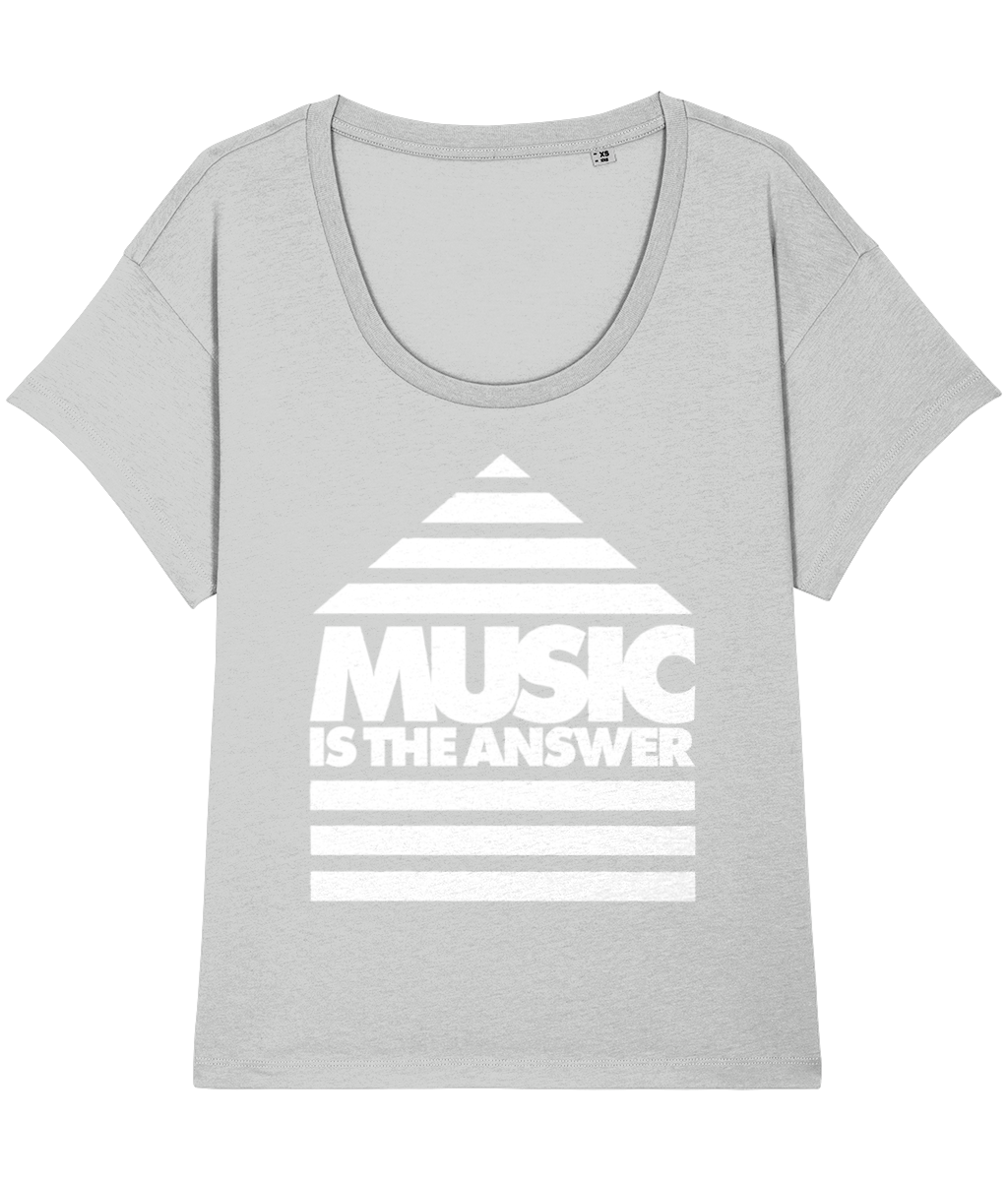 Women's Chiller T-Shirt Music Logo White