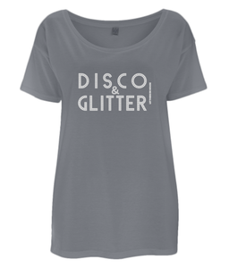 Women's Oversized T-Shirt Disco & Glitter