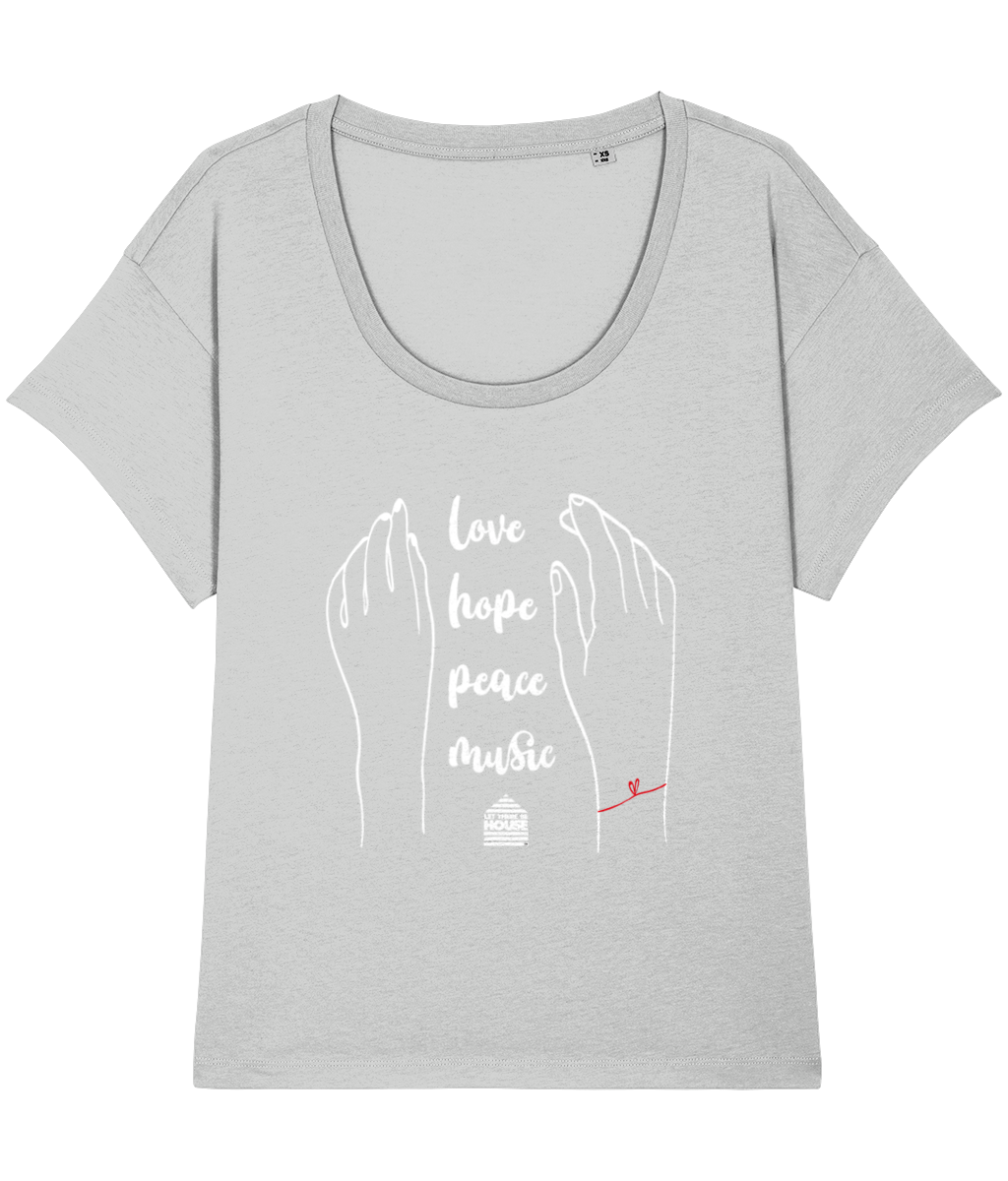 Women's Chiller T-Shirt Love Hands White